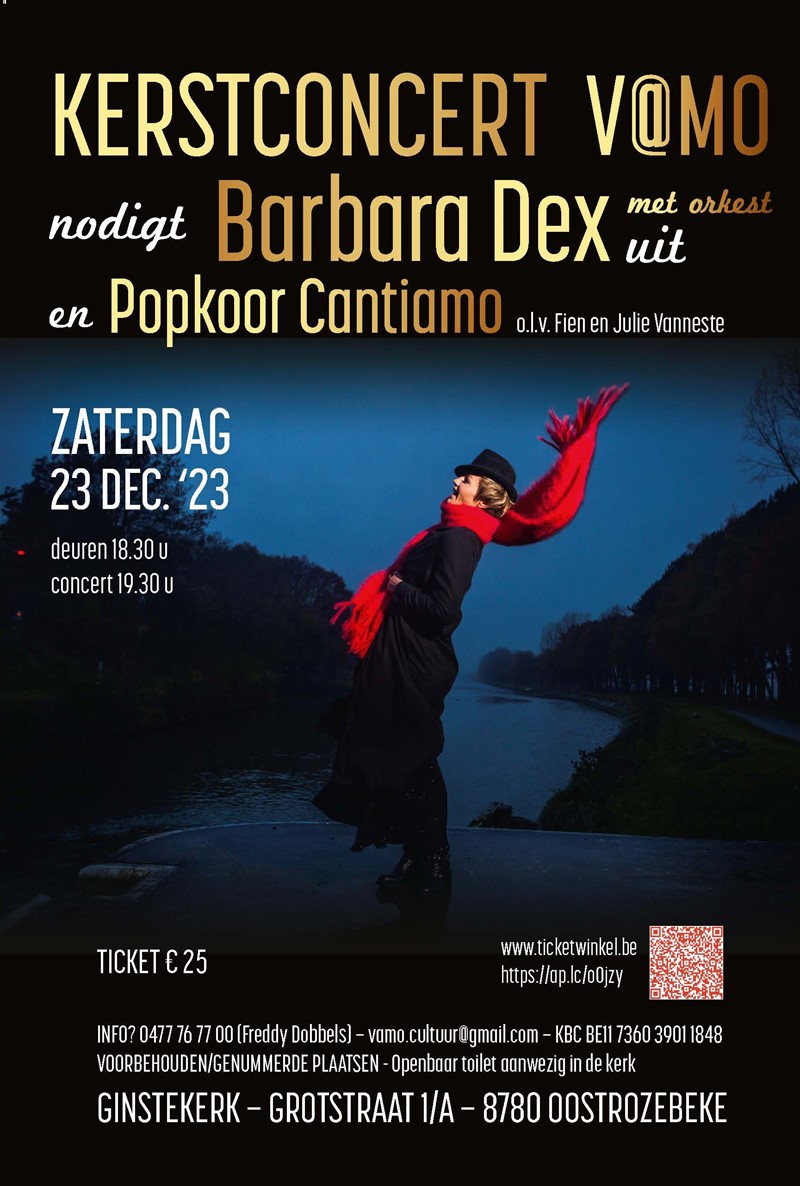 Kerstconcert Barbara DEX met live-orkest en popkoor CANTIAMO